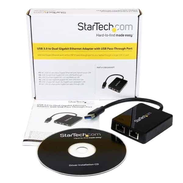 (image for) StarTech USB3 to Dual Port Gigabit Ethernet Adapter